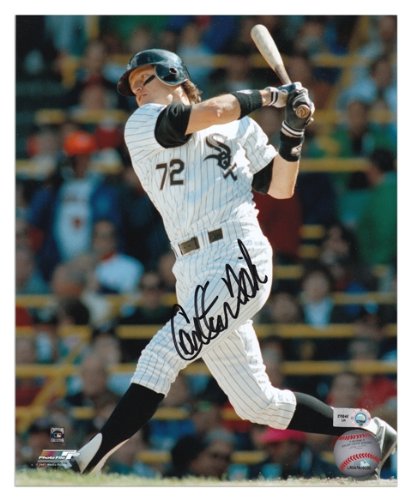 Carlton Fisk Autographed/Hand Signed White Sox Action 8x10 Photo