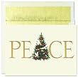 Gold Peace Holiday Cards -