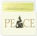 Gold Peace Holiday Cards -