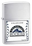 Colorado Rockies Satin Chrome Zippo Lighter