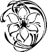 Flower rose vine tribal vinyl window decal sticker 045.