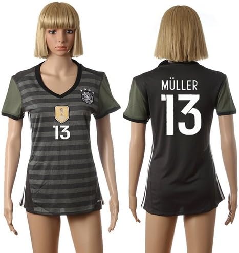 Euro CUP 2016 Germany 13# MULLER Women soccer jerseys Away short-sleeved shirt
