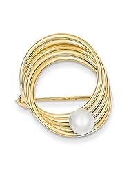 14k Gold Freshwater Cultured Pearl Pin