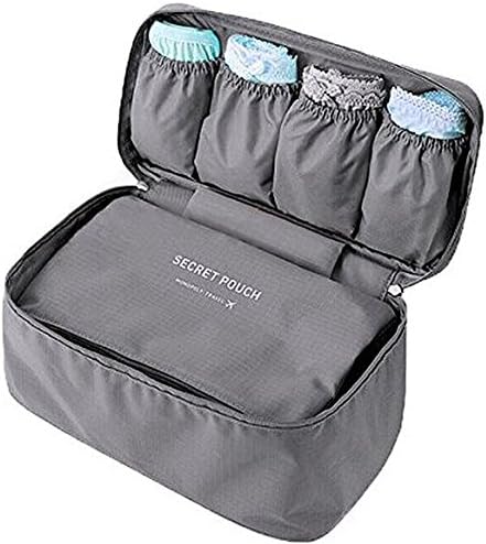 Ammykent Multi-functional Travel Organizer Make-up Bag Underwear Storage Bag Grey