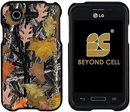 Real Tree Deer Buck Camouflage Snap-On Protector Cover Case + Atom LED Keychain Light for LG Optimus Fuel / L34C