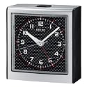 Seiko Bedside Alarm Clock Silver-Tone Metallic Case #QHE040SLH