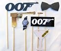 James Bond Photo Prop Collection. 7-piece Photo Props for Parties & Weddings.