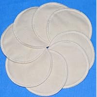 NuAngel Washable Nursing Pads 100% Cotton - Natural - 8 pads - Made in U.S.A.