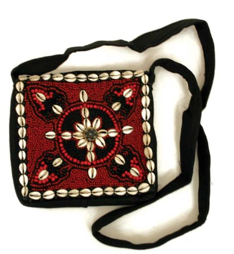 85 x 8 Beaded Cowry Cowrie Shell Purse Handbag Pattern 3