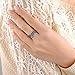 Mytys Retro Vintage Chic White Gold Plated Gray Marquise Crystal Tiny Roses Cocktail Ring