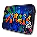 "Graffiti Names" designed for Dickie, Designer 14'' - 39x31cm, Black Waterproof Neoprene Zipped Laptop Sleeve / Case / Pouch.