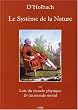 Syst�me de la Nature : Ou Lois du monde physique & du monde moral