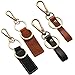 4 Pieces Leather Valet Keychain Leather Key Chain with Belt Loop Clip for Keys (Wide and Slim Belt Loop)
