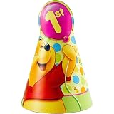 Pooh's 1st Birthday Party Hats 8ct