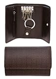 Givenchy Brown Leather Dark Brown Logo Pattern Key Holder GV60691015BR