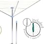 MTM Industries 88340 Standard 3-Arm Umbrella Style Outdoor Laundry Dryer