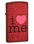 Zippo I Love Me Slim Candy Apple Red Pocket Lighter