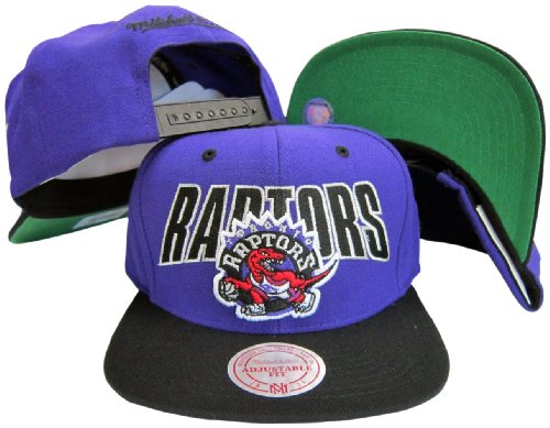 Toronto Raptors Purple/Black Two Tone Plastic Snapback Adjustable Plastic Snap Back Hat / Cap