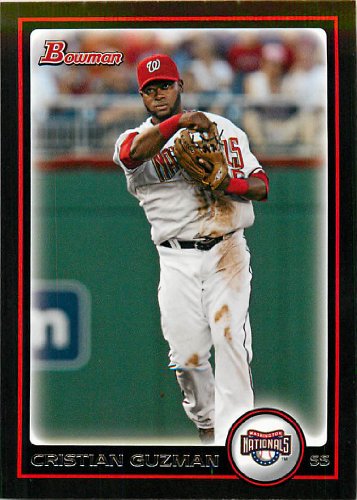 2010 Bowman Baseball Card # 62 Cristian Guzman - Washington Nationals - In A Protective Screwdown Case!