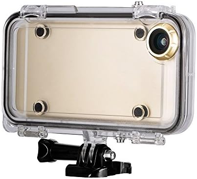 Merlin Light Iphone 6s 6 Waterproof Case with Gopro Adaptor 170 Degree Wide Angle Lens Ip68 Waterproof Shockproof Snowproof Dustproof Protective (Transparent)