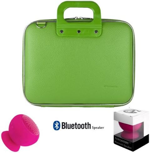 Microsoft Surface Book Executive Leather Carrying Shoulder Bag Messenger Bag + Pink Bluetooth Suction Speaker