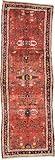 3'6 x 10'4 Red Persian Hand Knotted Wool Liliyan Runner Rug
