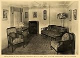 1920 Print Living Room Store Display Design Setting - Original Halftone Print
