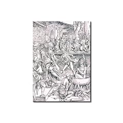 Bild auf LEINWAND + 1 teilig + Albrecht Duerer The Torture of St. John the Evangelist, from the 'Apocalypse' series or 'The Revelations of St. John the Divine', introductory page, pub. + Wandbilder Bridgeman|77599 +++ RIESEN BILDER AUSWAHL IN UNSEREM HAENDLERSHOP +++