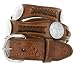 Stone Mountain Memorial Coin Conchos Western Scallop Embossed Leather belt (36, Brown)
