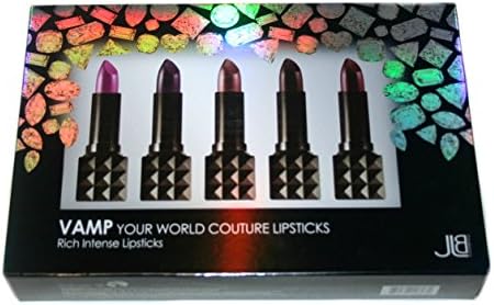 JLB Cosmetics VAMP Your World Couture Lipsticks Set, 5pcs