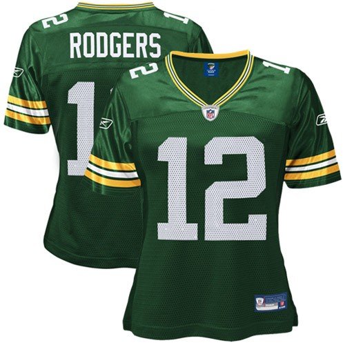 Reebok Green Bay Packers Aaron Rodgers Women's Replica Jersey Large