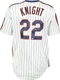 Ray Knight Autographed New York Mets Throwback White Majestic Jersey