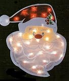 ChRiStMaS SANTA CLAUS window LIGHT in/ OUTDOOR double