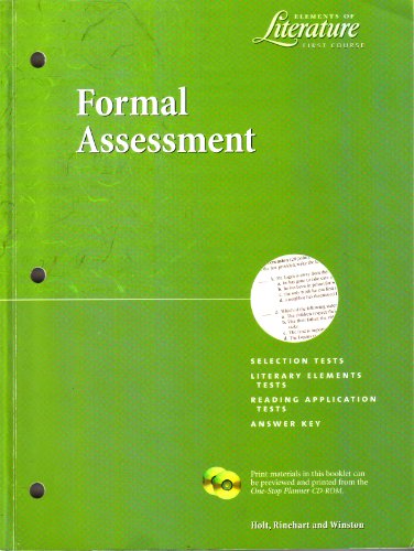 Elements on Literature First Course, Formal Assessment