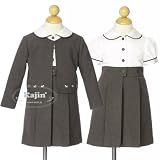 KAJIN 女の子スーツ★半袖ワンピとテリア刺繍入りボレロのアンサンブル「グレー」七五三セール10%OFF