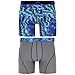 adidas Men's Sport Performance Climalite Boxer Briefs Underwear (2-Pack), Jungle Bold Blue/Grey, Medium/Waist Size 32-34