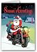 Harley Davidson Motorcycle Santa Card- 12 carsd/13 envelopes
