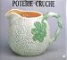 Earthenware Pitcher w Cabbage Design