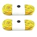 Silfrae Waxed Skate Hockey Laces, Sold in Two Pairs, Heavy Duty, Perfect for Hockey, Roller Derby, and Skates, and Boots, Multi-Size and Multi-Color Available. (Yellow, 108')