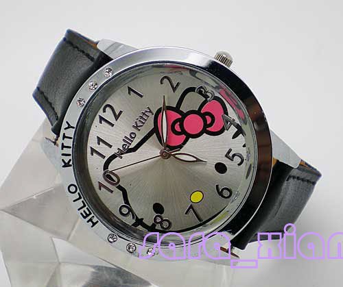 Hello Kitty Women's HK1745 Analogue Black Strap Watch
