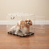 Bloom Detail White Wire Pet Crate Small Bloom Detail White Wire Pet Crate Small