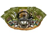 Primula Tea Kettle with Exotic Loose Teas Perfect Blend Variety Gift Basket