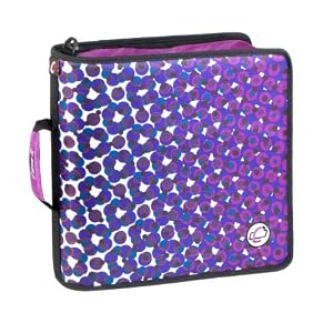 Amazon.com: Case-It Large Capacity 3-Inch Zipper Binder, Purple Print (D-145-PPL-P): Office Products
