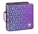 Case-It Large Capacity 3-Inch Zipper Binder, Purple Print (D-145-PPL-P)