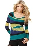 Femme for DKNY Sweater, Mixed Stitch Dancing Green L
