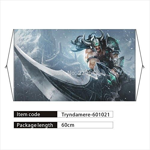 Posters city Festival or Party Gift! Tryndamere-the Barbarian King, Hero of League Of Legends Game, Silk Cloth Wall Scroll Gift
