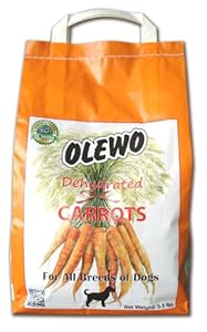 Olewo Carrots Digestive Dog Food Supplement, effective dog diarrhea relief for over 35 years, adds natural source vitamins to any dog food to promote overall health, 1-ingredient, non-GMO product, Made in Germany, 5.5 Pounds