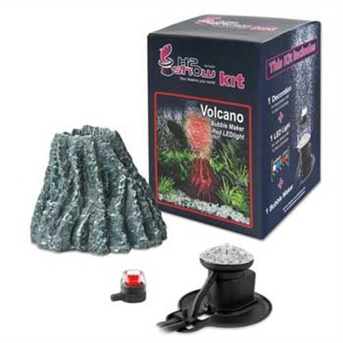 Hydor H2Show Volcano Kit with Red LED and Bubbles