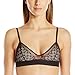DKNY Women's Sheer Lace Bralette, Black/Skinny Dip, Medium
