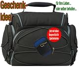 Hochwertiges Kamerataschen-Set für Ihre SLR Ausrüstung mit neuartiger, abnehmbarer Speicherkartentasche aus robustem, leichtem Neopren, perfekt für Ihre Daten - ideal für die kleinere Ausrüstung und Reise - E-30/K-m/D90/D700/1000D/E-520/E-420/Alpha 300/Alpha 350/D60/450D/K2000D/GX-20D/GX-20/K20D/Alpha 200/DMC-L10/D40x/E-410/E-510/SD14/400D/D80/Alpha 100/D200/350D/A700/A300/E300/E400/E410/E500/E510/300D/400D/D40/K100/K200/K10/K20